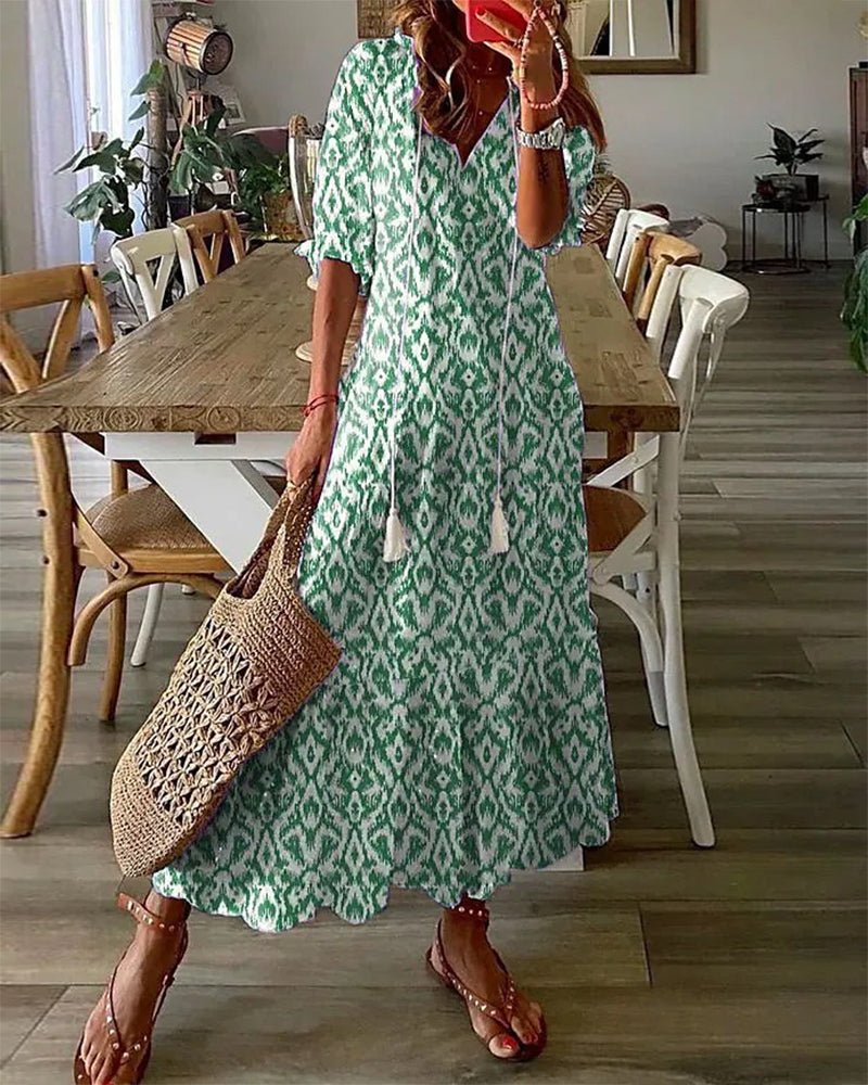 Luna | Bekväm Boho Klänning med Smickrande Passform