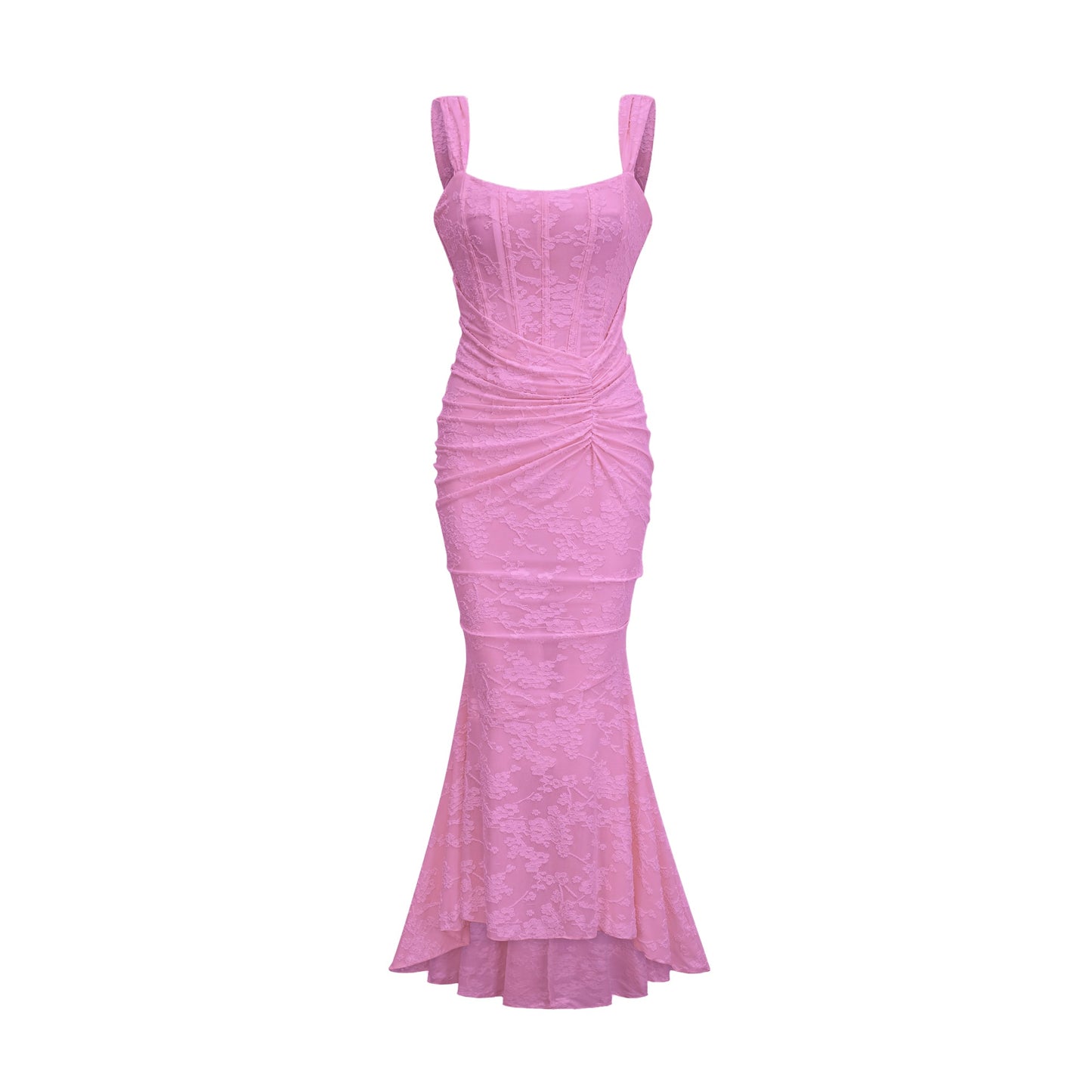 Raya | Elegant Blommig Jacquard Klänning