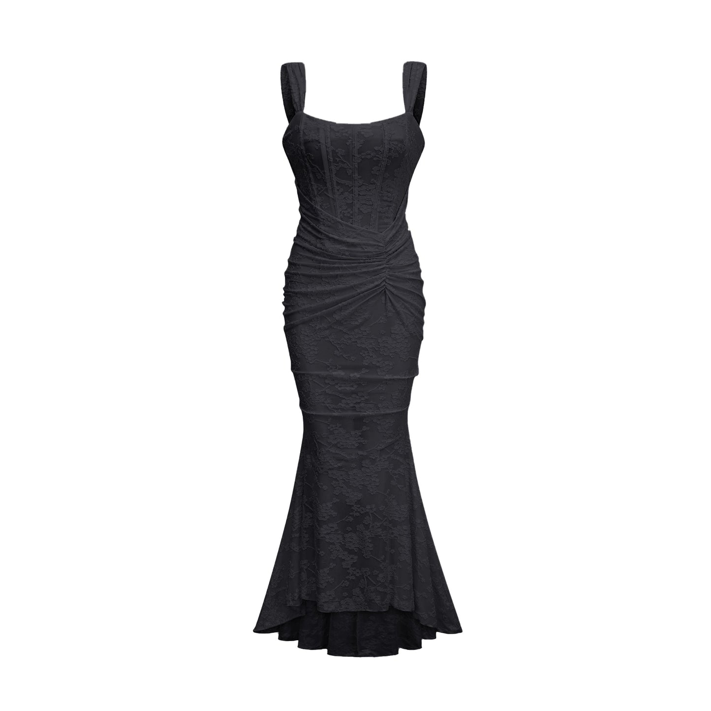 Raya | Elegant Blommig Jacquard Klänning