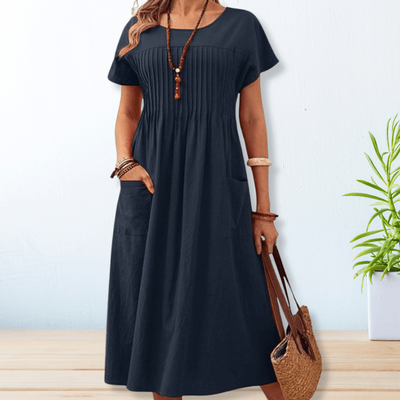 Charmaine | Elegant Klänning med Fickor