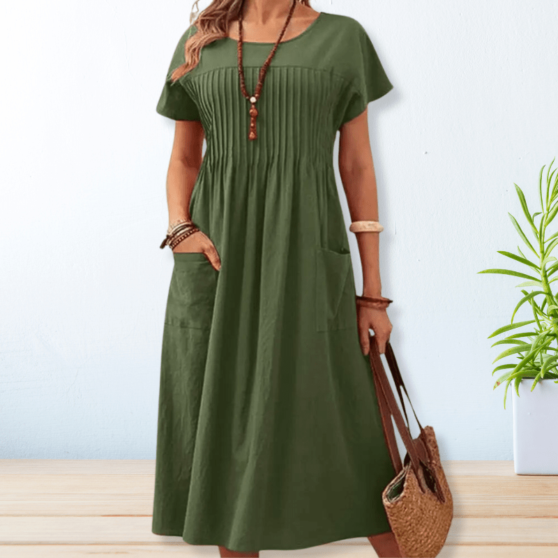 Charmaine | Elegant Klänning med Fickor