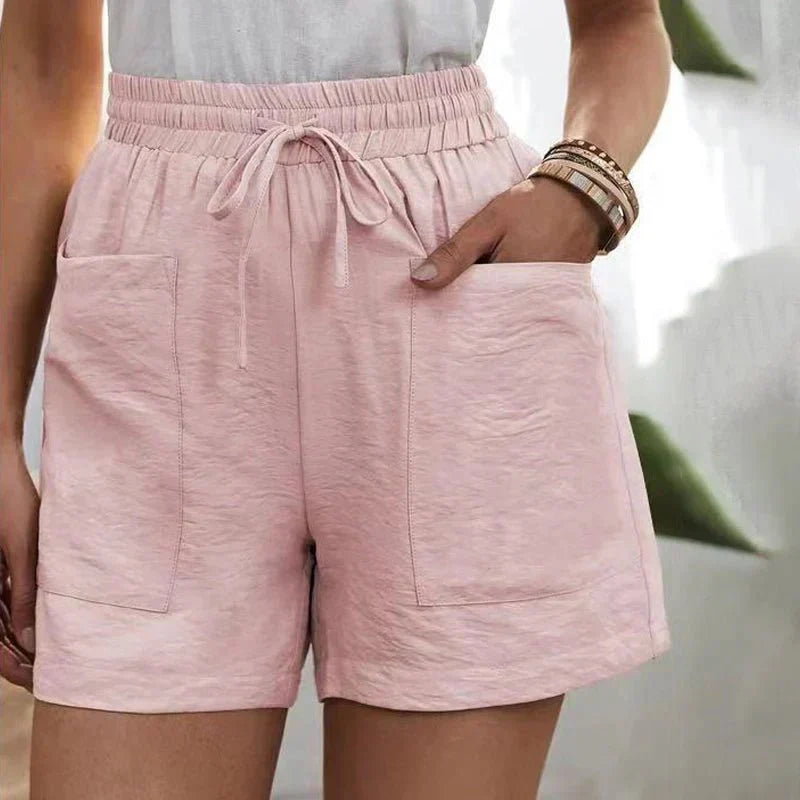 Alani | Bekväma Linneblandade Shorts