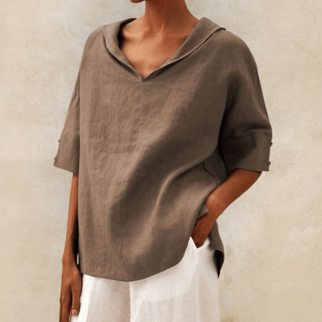 Marie | Coastal Breeze Oversized Skjorta