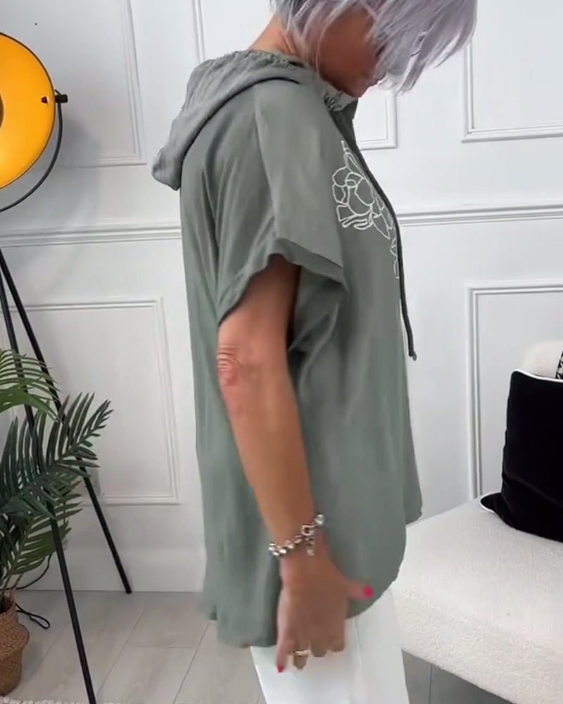 Lory | Blommig Huva Blus