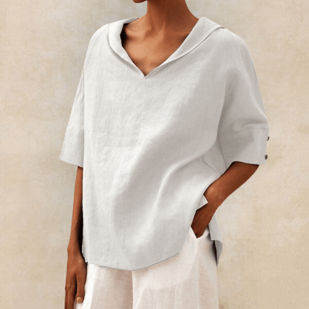 Marie | Coastal Breeze Oversized Skjorta