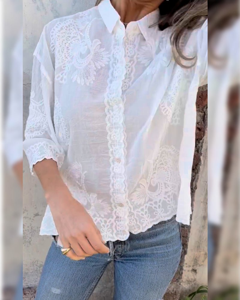 Talia | Klassisk Knappad Blus