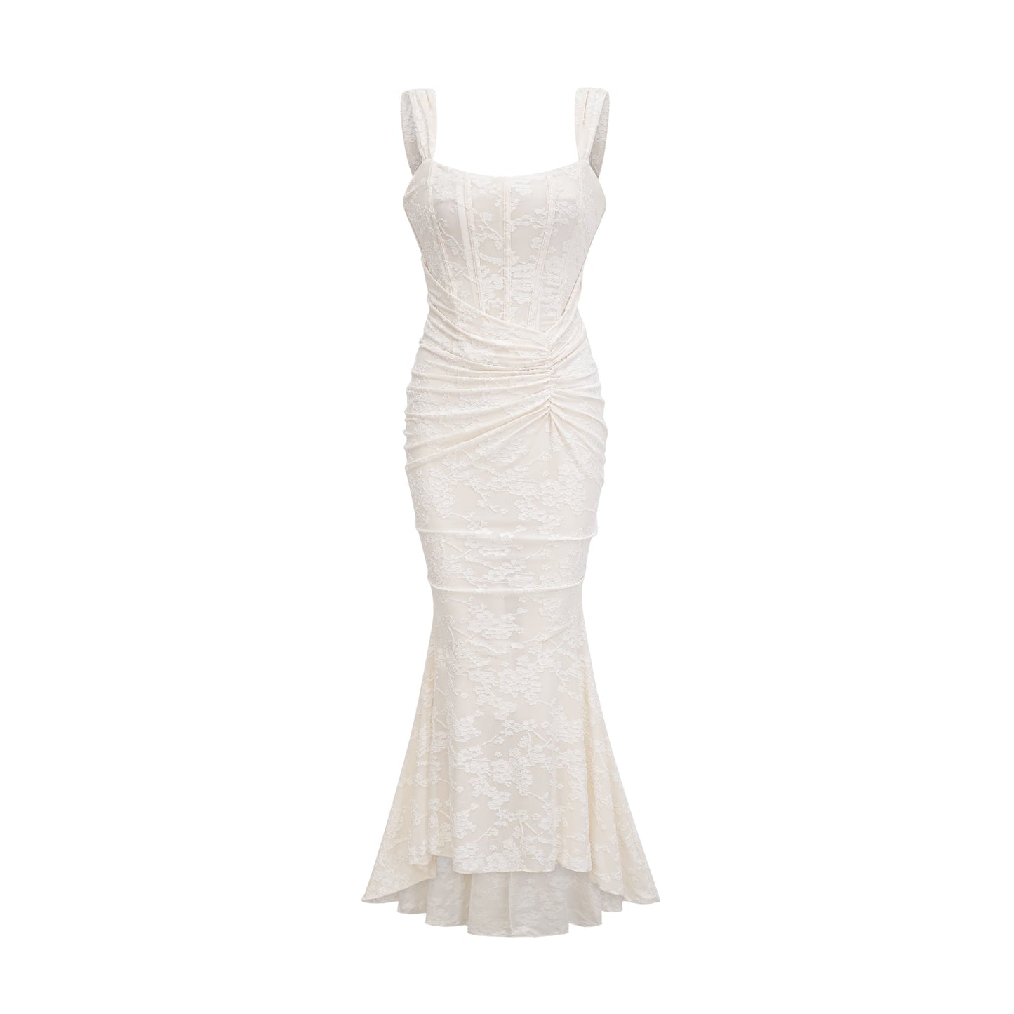 Raya | Elegant Blommig Jacquard Klänning