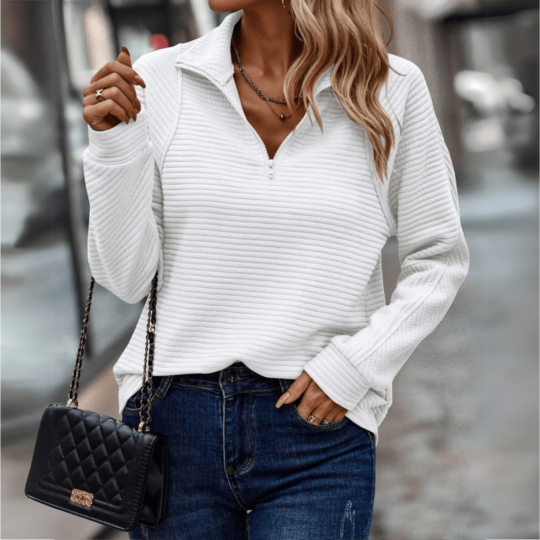 Jenica | Chic Halvdraget Tröja