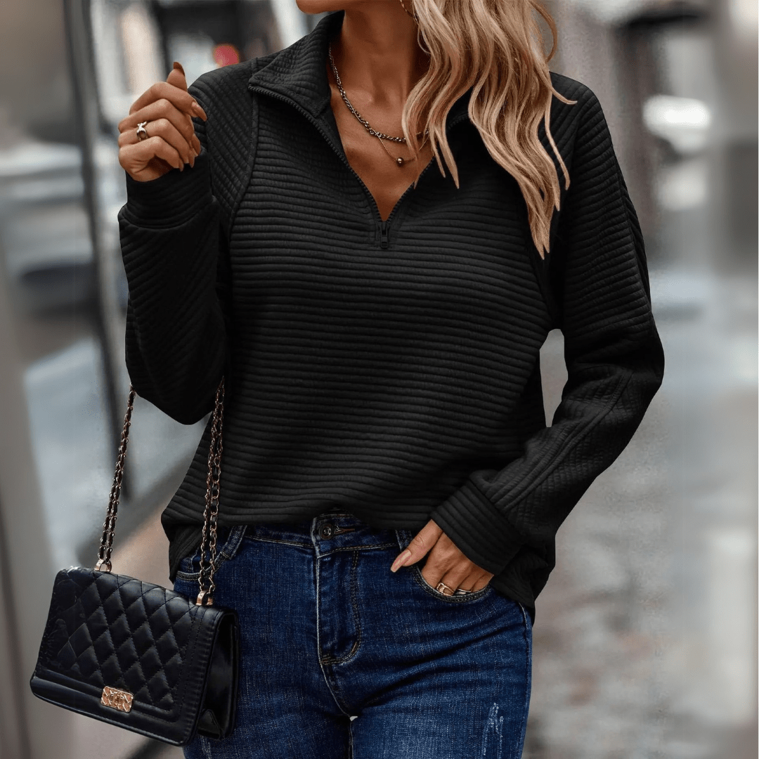Jenica | Chic Halvdraget Tröja