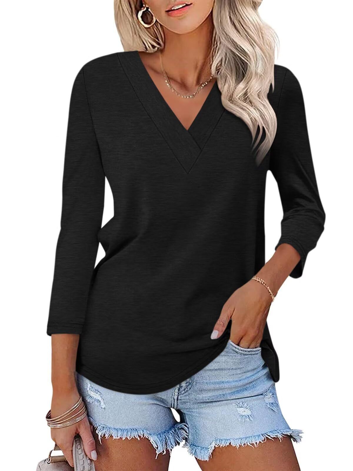 Mika | Klassisk V-ringad T-shirt