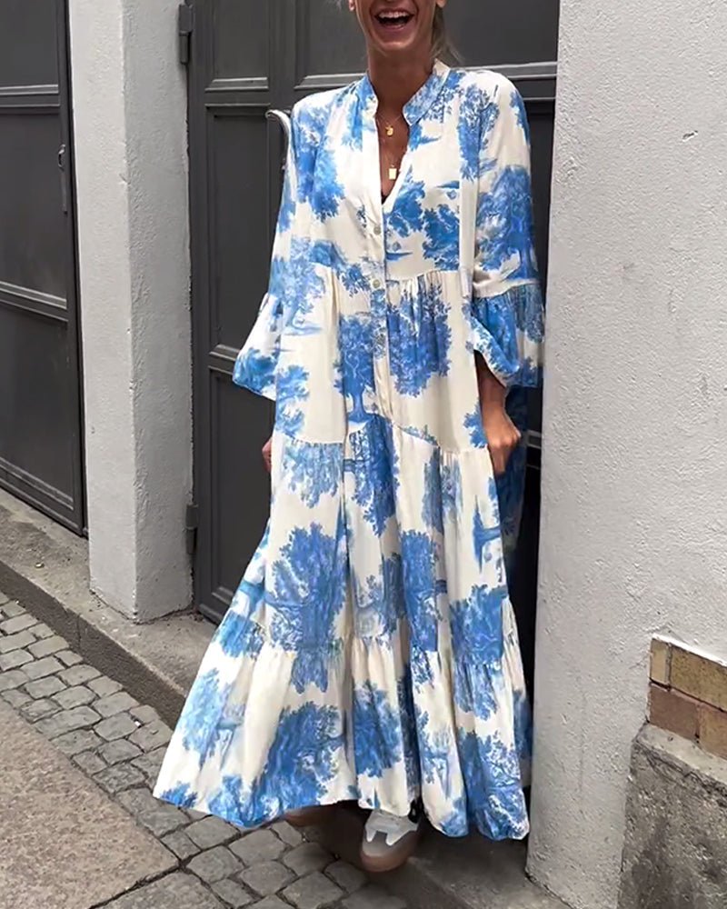 Della | Lång Elegant Flödesklänning