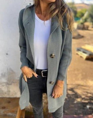 Rosalie | Chic Lång Stickad Kofta