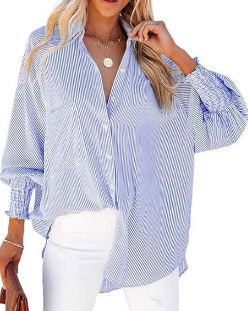 Jillian | Elegant Randig Skjorta