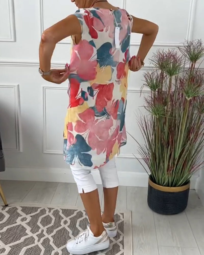 Dara | Avslappnad Blommig Blus
