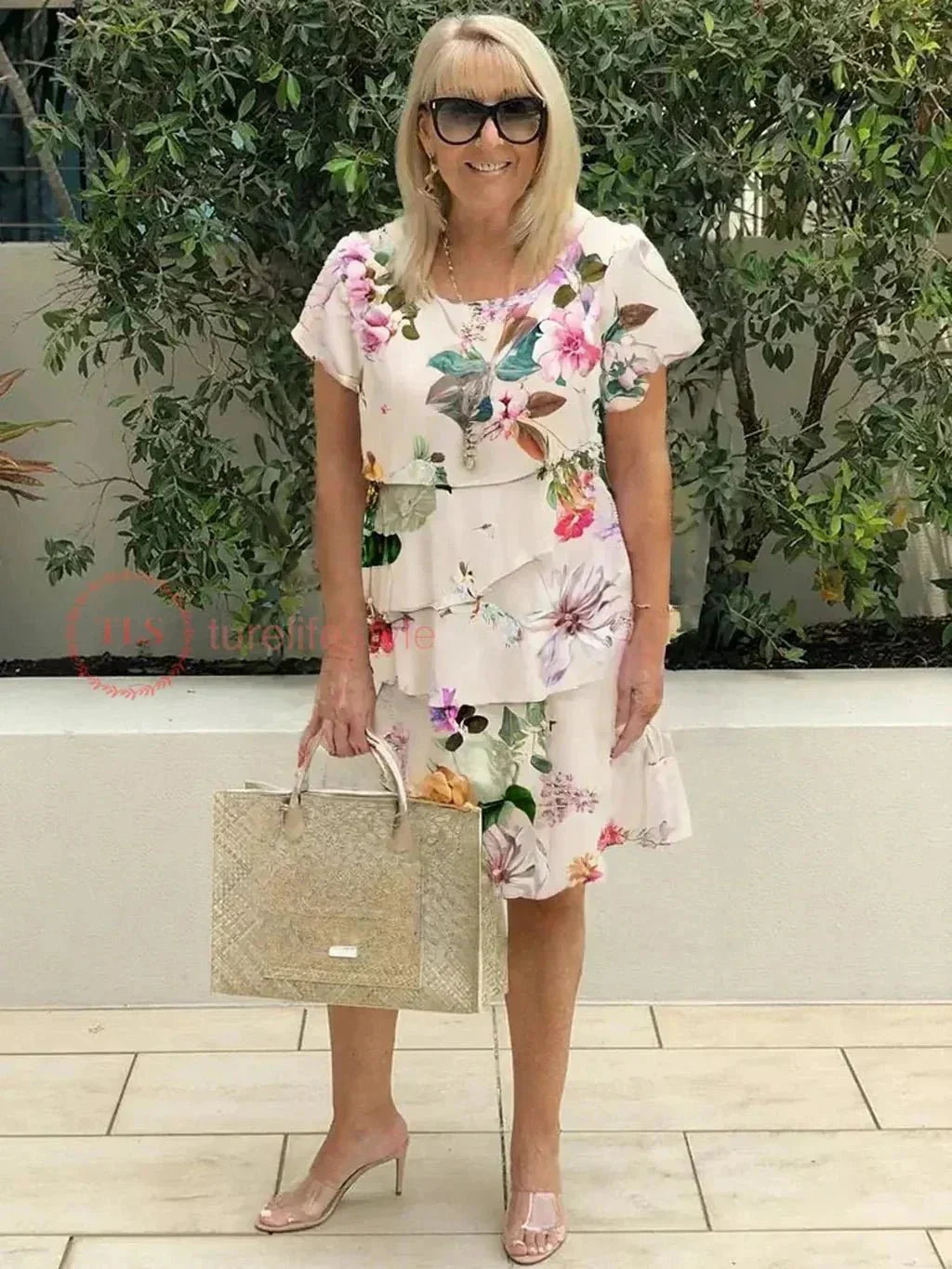 Jenna | Kaskadblommig Klänning
