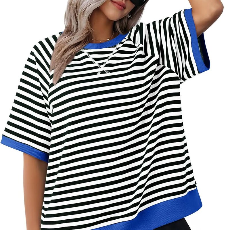 Tessa | Avslappnad Randig T-shirt