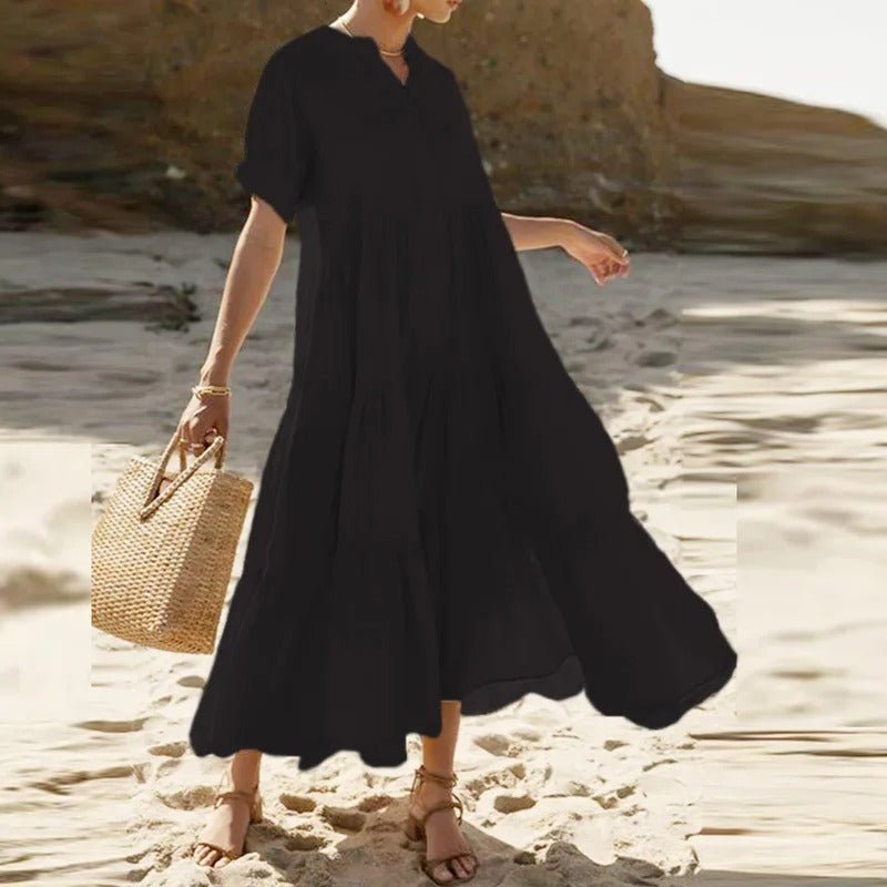Zarama | Lyxig Satin Midi Klänning