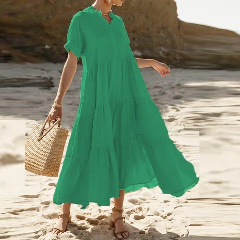 Zarama | Lyxig Satin Midi Klänning