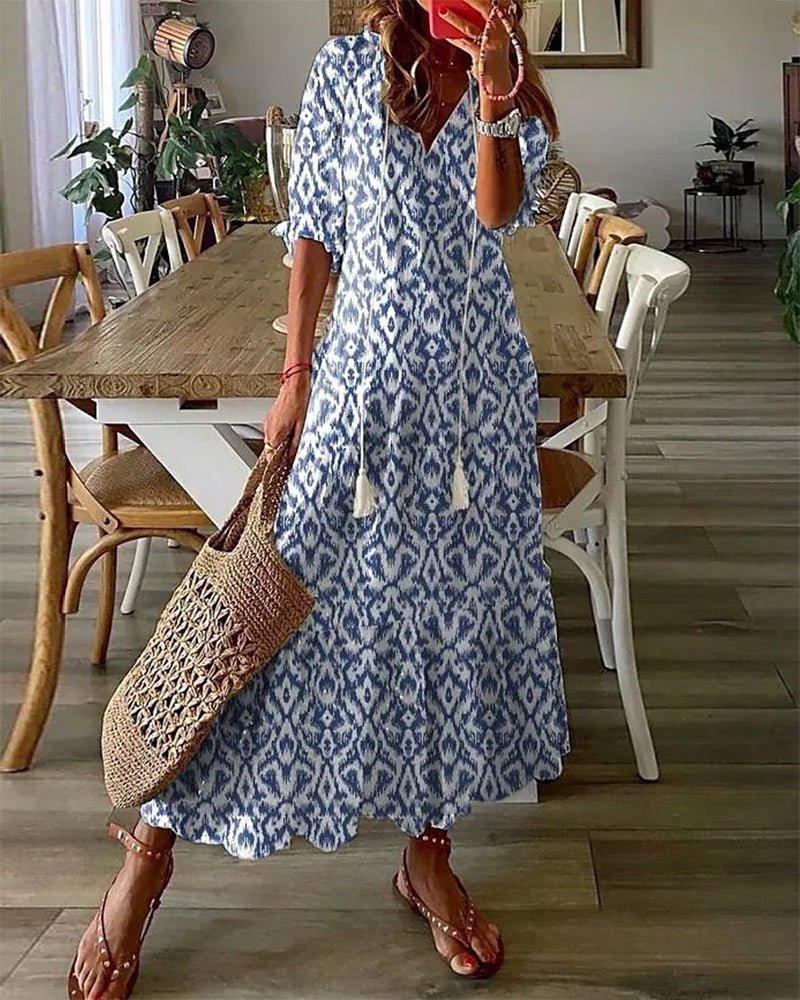 Luna | Bekväm Boho Klänning med Smickrande Passform
