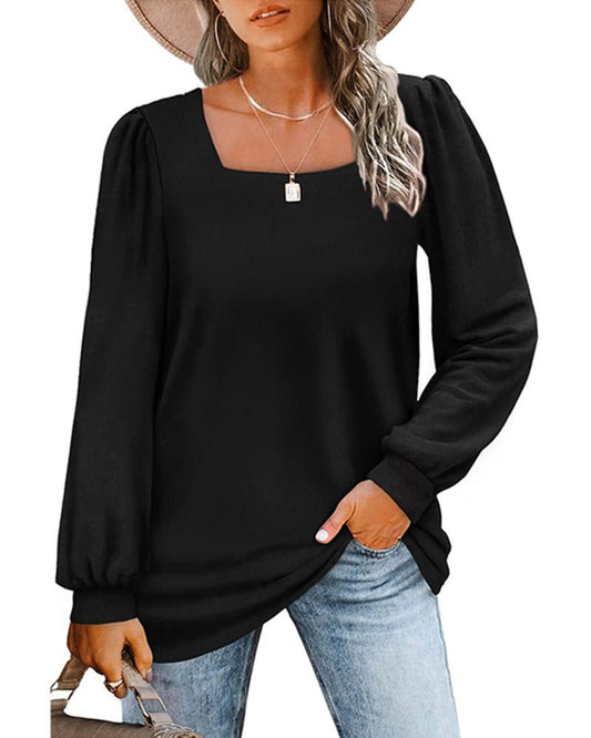 Caroline | Chic Fyrkantig Blus