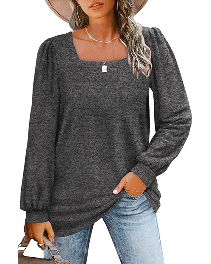 Caroline | Chic Fyrkantig Blus