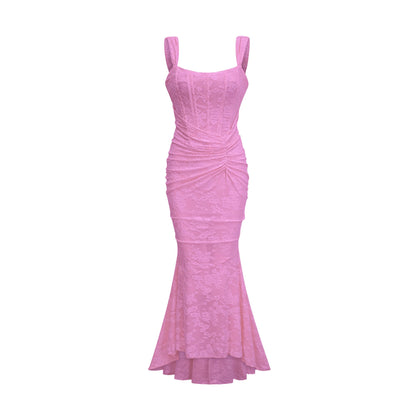 Raya | Elegant Blommig Jacquard Klänning