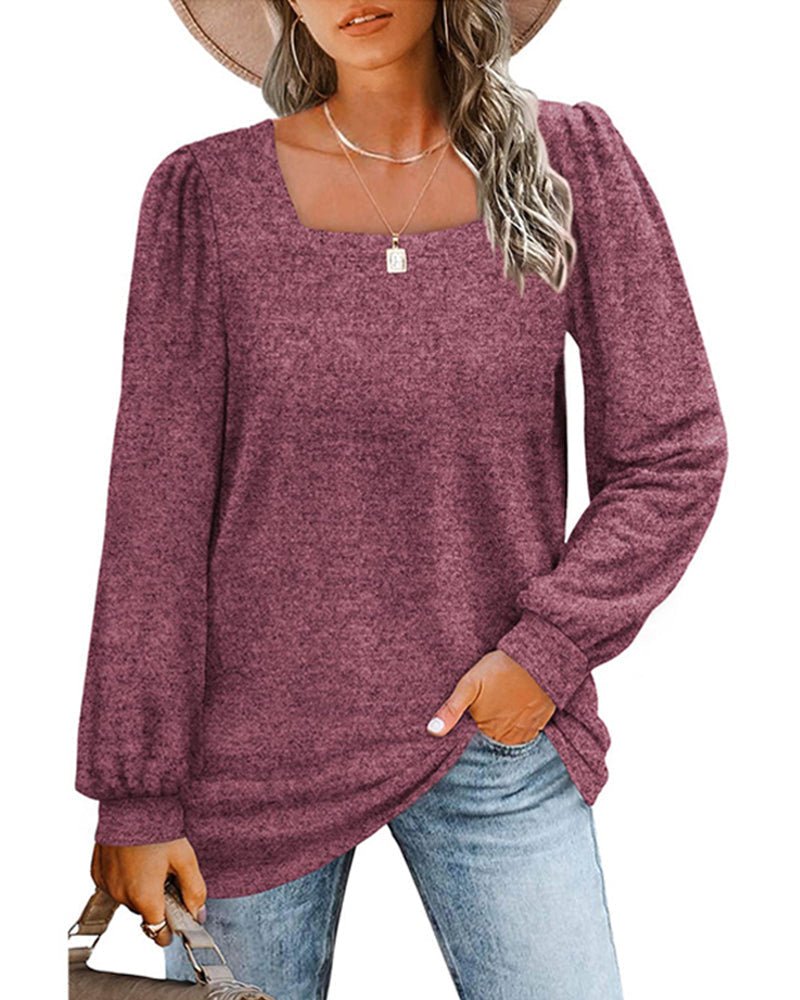 Caroline | Chic Fyrkantig Blus