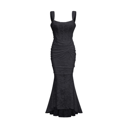 Raya | Elegant Blommig Jacquard Klänning