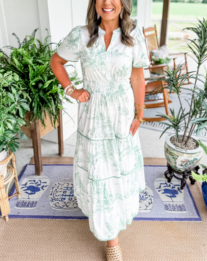 Eliza | Klassisk Toile Maxi