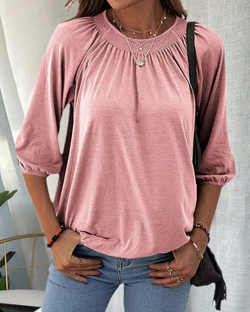 Lauren | Klassisk T-shirt med 3/4 ärm