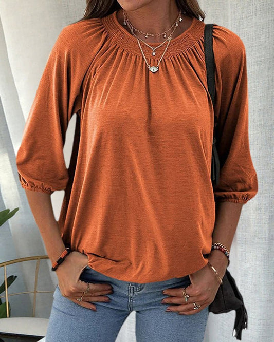 Lauren | Klassisk T-shirt med 3/4 ärm
