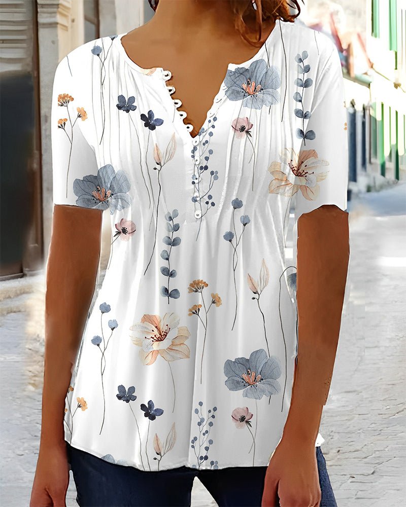 Lily | Knäppt V-ringad Blus