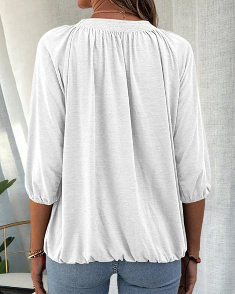Lauren | Klassisk T-shirt med 3/4 ärm