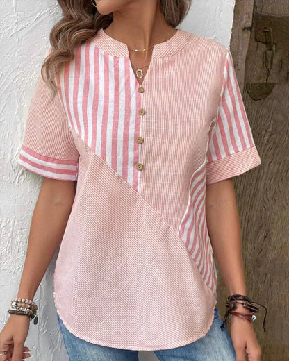 Lila | Mjuk Randig Blus
