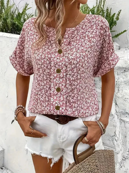 Wolena | Vildblomma Notch Blus