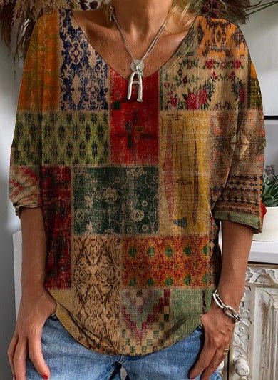 Madel | Vintage Plisserad Blus