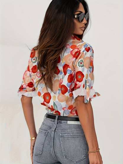 Mylene | Färgglad Blus med Blommor