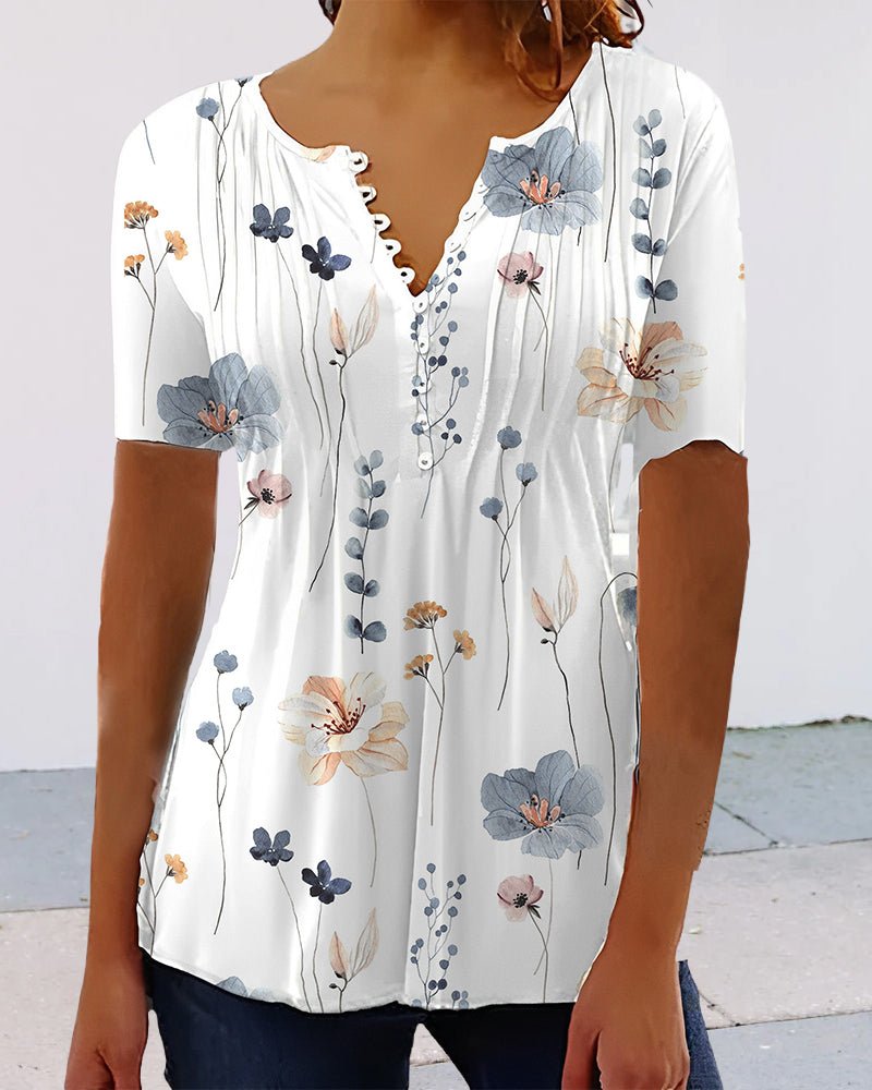 Lily | Knäppt V-ringad Blus