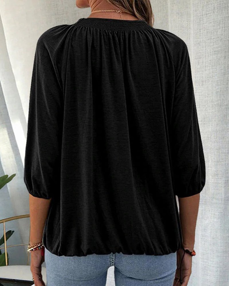 Lauren | Klassisk T-shirt med 3/4 ärm