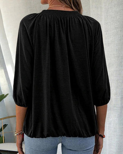Lauren | Klassisk T-shirt med 3/4 ärm