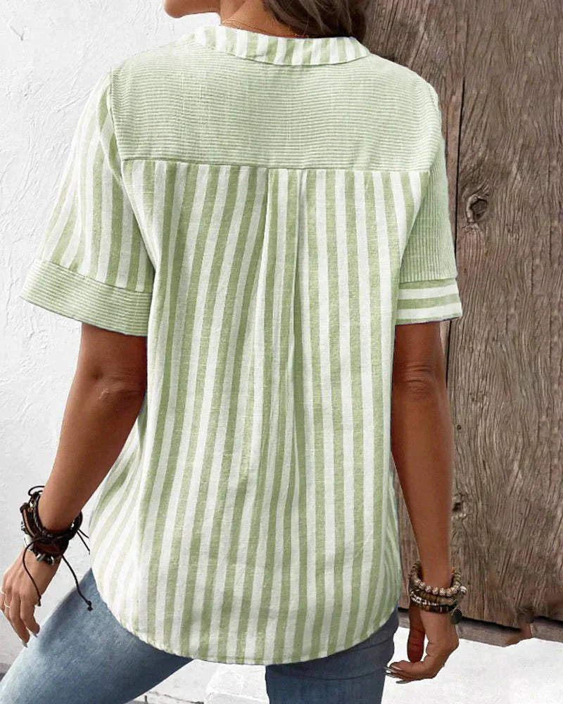 Lila | Mjuk Randig Blus