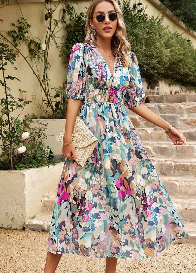 Allison | Elegant Blommig Klänning