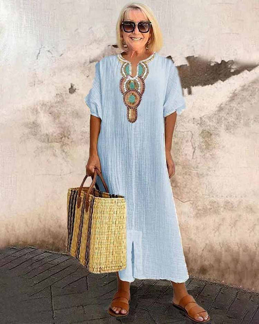 Leilany | Broderad Skönhet Klänning