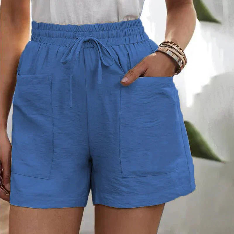 Alani | Bekväma Linneblandade Shorts