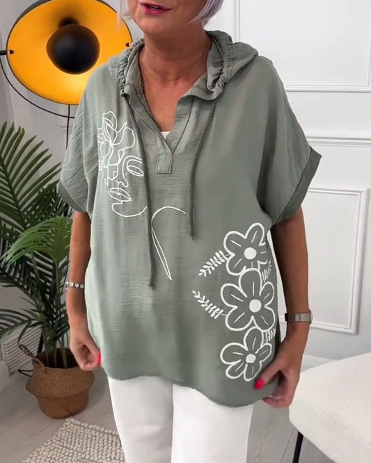 Lory | Blommig Huva Blus