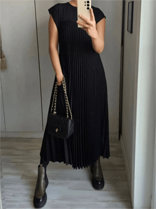 Sandra | Plisserad Elegant Klänning