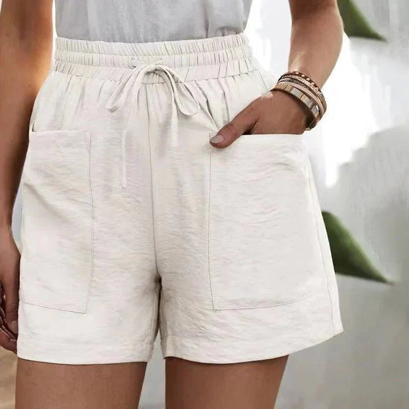 Alani | Bekväma Linneblandade Shorts