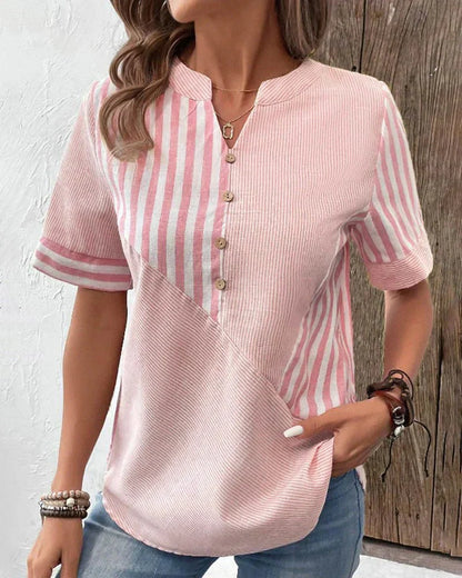 Lila | Mjuk Randig Blus