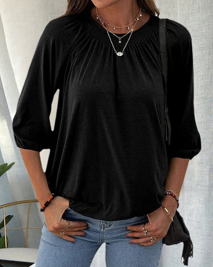 Lauren | Klassisk T-shirt med 3/4 ärm