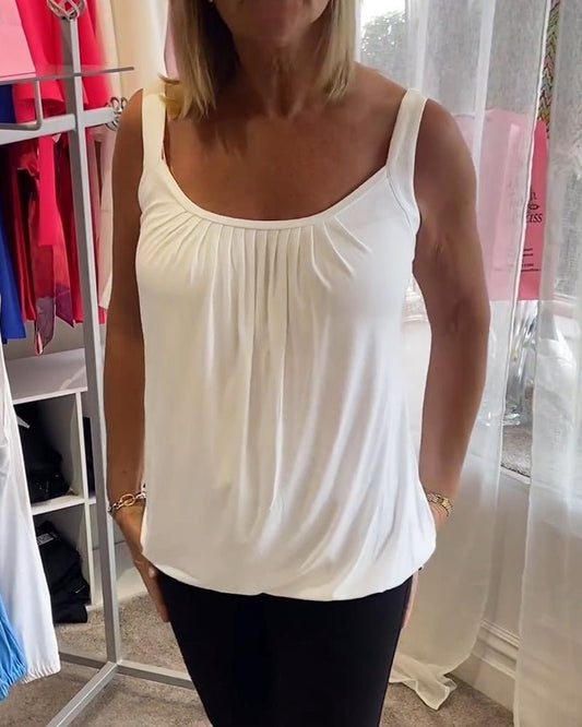 Vangie | Graciös Plisserad Topp